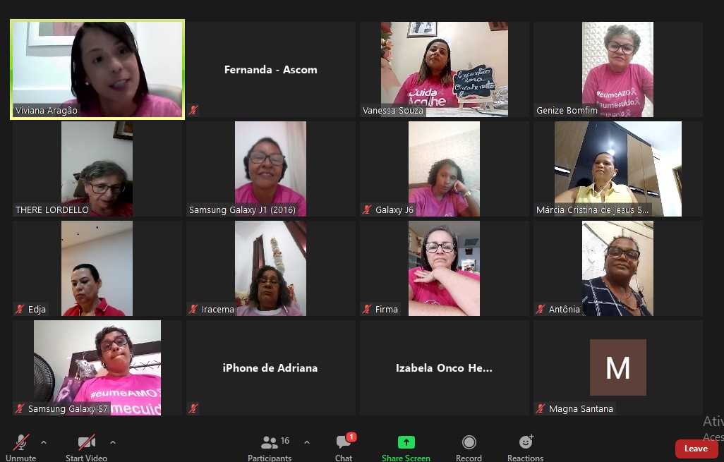 Onco Hematos promove Encontro Rosa Virtual da Campanha “Seja Rosa, Seja um ELO”