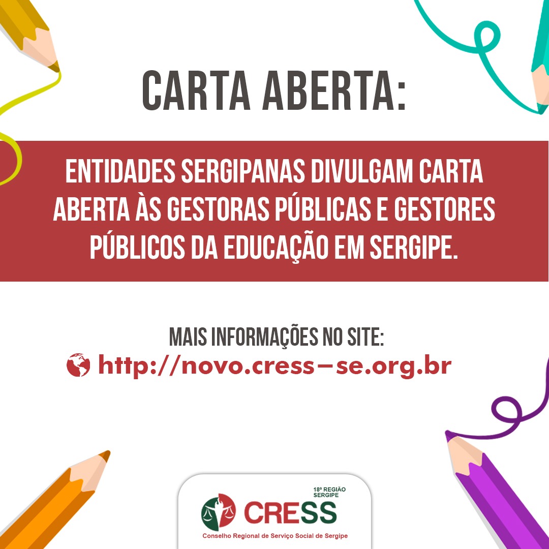 Comitê Sergipano divulga Carta Aberta aos gestores públicos da educação em Sergipe