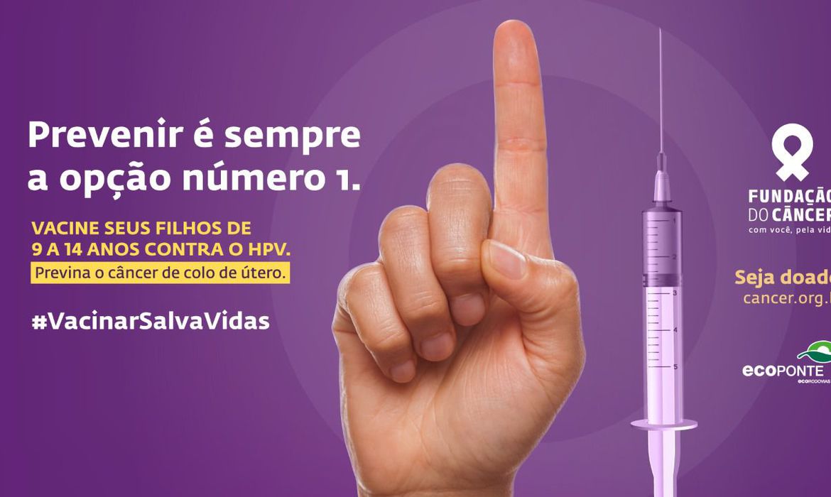 Fundação do Câncer lança campanha nacional #VacinarSalvaVidas
