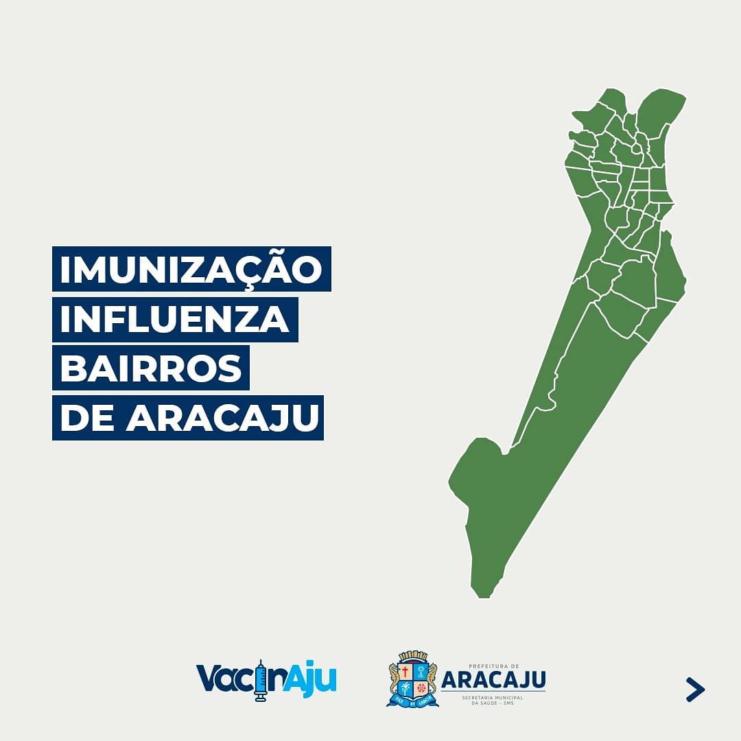 Confira aqui os locais de vacinação para Influenza em Aracaju