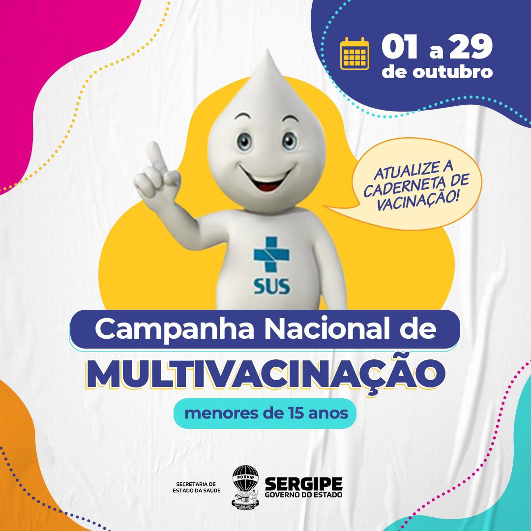 Sergipe inicia nesta sexta a campanha de multivacinação em crianças e adolescentes