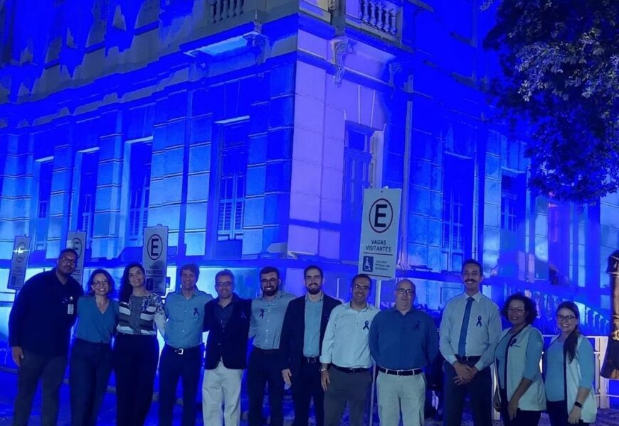 Novembro Azul: Museu da Gente Sergipana é iluminado de azul para alertar câncer de próstata