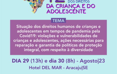 CRESS-SE divulga 12ª Conferência Estadual dos Direitos da Criança e do Adolescente