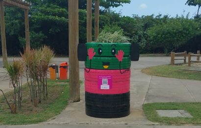 Outubro Rosa: mascote do Programa Ambiental Despoluir ganha nova versão voltada à conscientização sobre a prevenção do câncer de mama