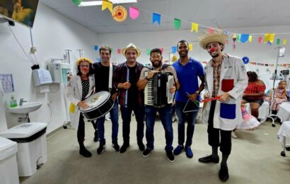 Forró do Centro de Infusão do HU-UFS/Ebserh leva alegria junina a crianças em tratamento