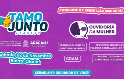 Tamo Junto Aracaju: SerMulher levará acolhimento e serviços para mulheres do Olaria Tamo Junto Aracaju: SerMulher levará acolhimento e serviços para mulheres do Olaria